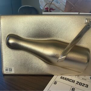 Champagne Clutch with Wrist Strap